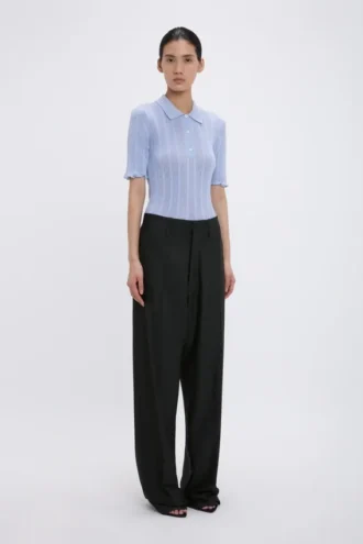 bulut mavisi frill polo bluz 2 330x495 - Bulut mavisi Frill polo bluz